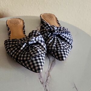 Vince Camuto Women's Marketa Mule Size 7 Slip On  Chekered Plaid Sandles